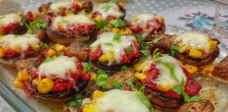 Sebze Dolgulu Tereyağlı Mantar Tarifi