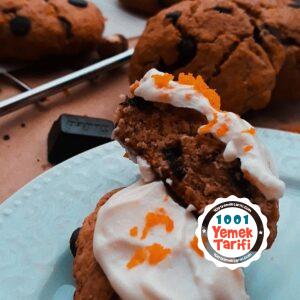 Şekersiz Portakallı Kurabiye Tarifi-damla çikolatalı diyet kurabiye yapımı-kaç kalori