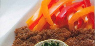 Nefis sinitzel Tarifi-Renkli Biberli Dana sinitzel Yapimi-kac kalori-resimli et yemekleri tarifi-1001yemektarifi