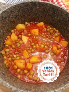 patatesli bezelye yemegi-vejetaryen-vegan tarifler