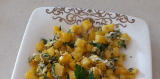 Omlet Tadında Küp Patatesli Yumurta Tarifi yapımı nasıl yapılır kaç kalori