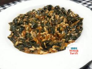 Pirinçli Ispanak Kavurma Tarifi yapımı