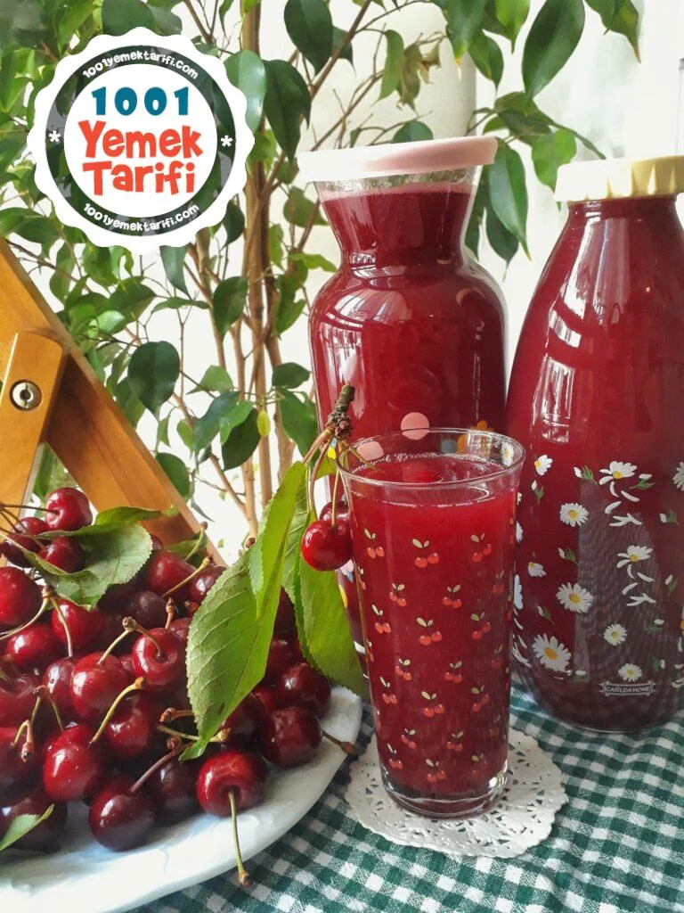 ev yapımı kiraz suyu tarifi-nasıl yapılır