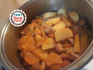 Etli Patates yapımı