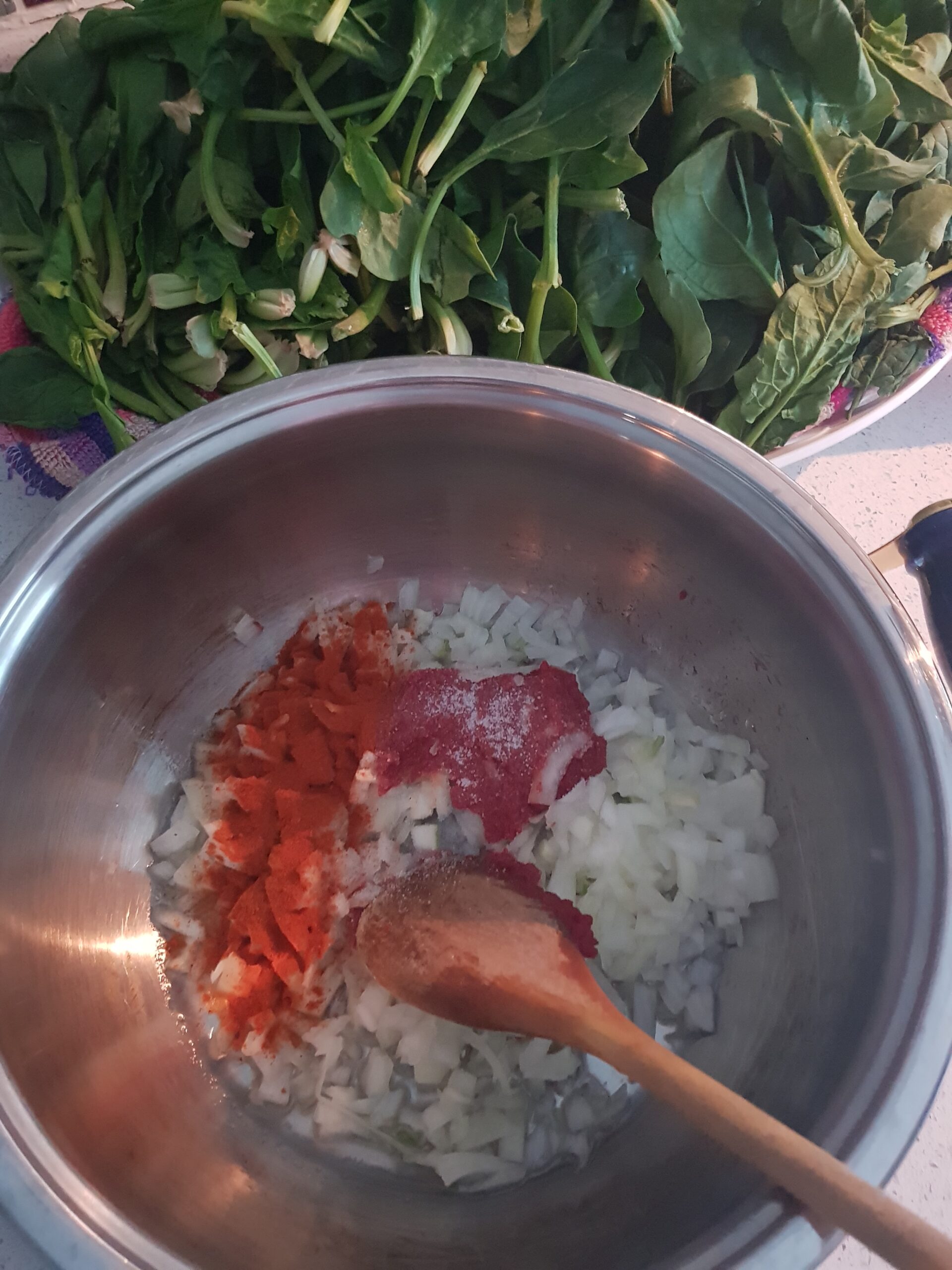 Pirinçli Ispanak Yemeği