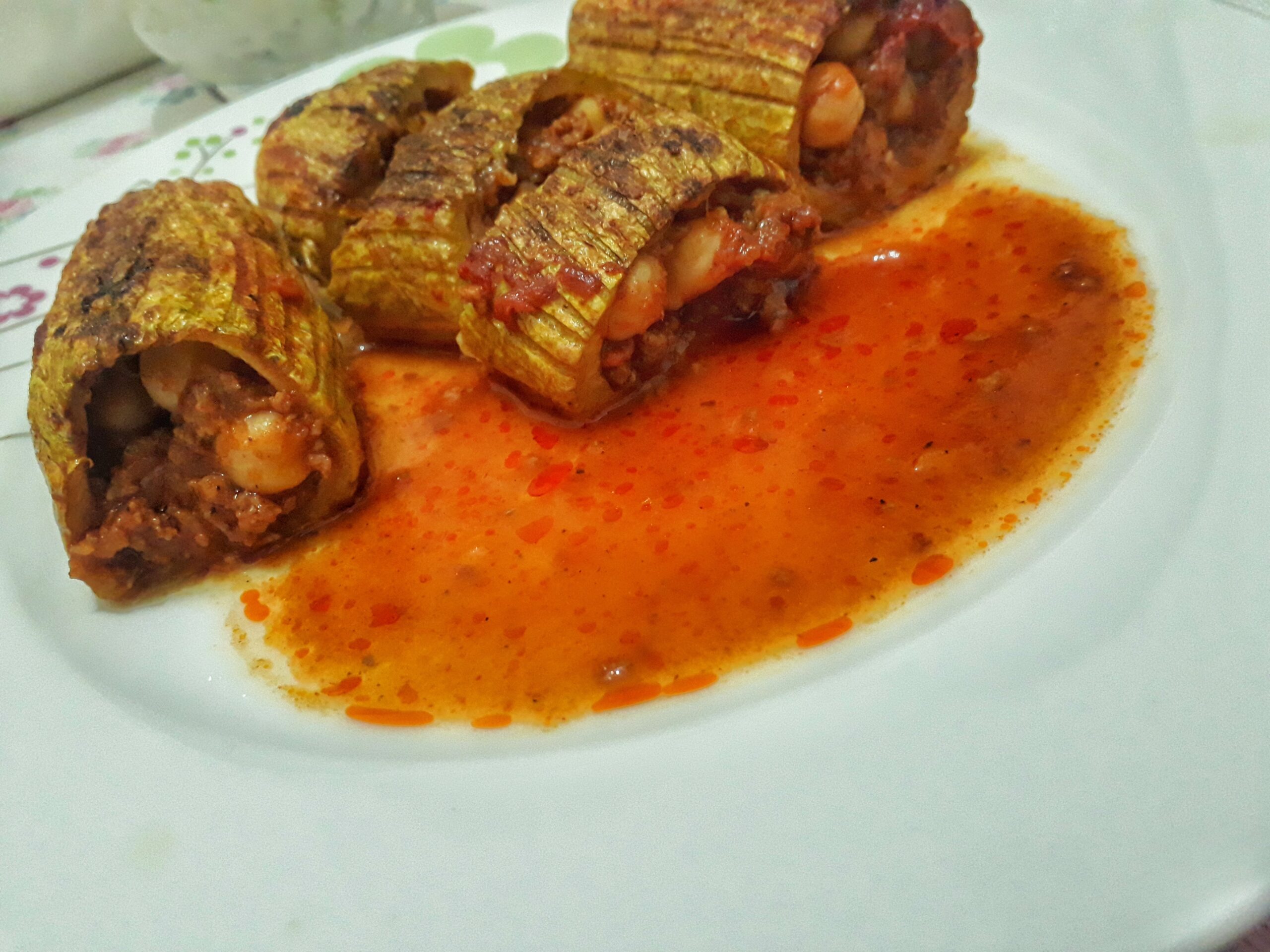 kıymalı kabak dolması