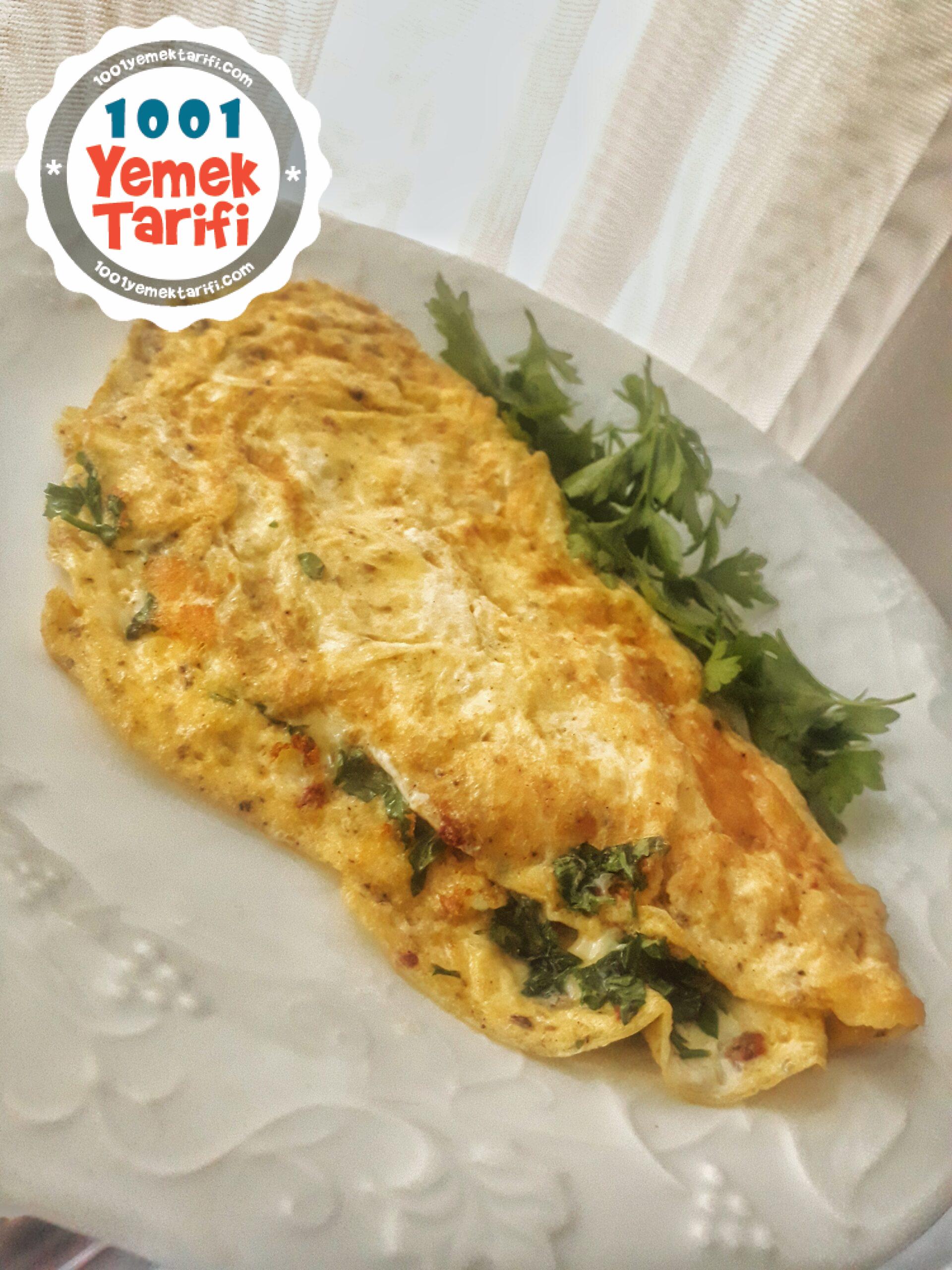 📸Fotoğraflı ✅Tam Kıvamında: Kaşarlı Maydanozlu Omlet Tarifi