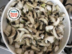 Mantarlı Tavuk Sote yapımı