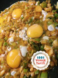 Yumurtalı Pırasa Tarifi-pırasalı yumurta yapımı