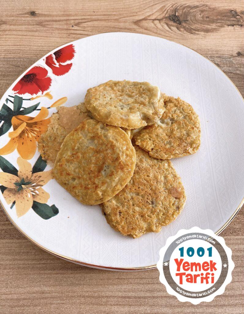 unsuz şekersiz pankek tarifi nasıl yapılır-kaç kalori-fit muzlu yulaflı pankek