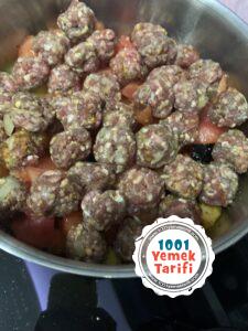 Köfteli Türlü Tarifi yapımı nasıl yapılır kaç kalori