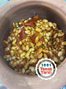 fırında güveç tarifi-güveçte kuru fasulye yapımı