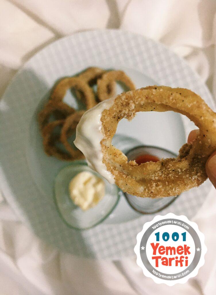 Fırında sağlıklı çıtır soğan halkası