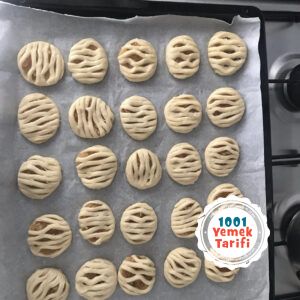 Elmalı Kafes Kurabiye tarifi yapımı nasıl yapılır kaç kalori