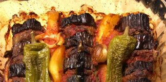 Fırında Patlıcan Kebabı Tarifi-nasıl yapılır-kaç kalori
