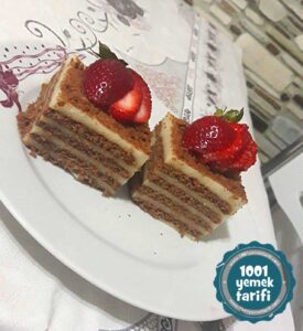 Biskuvili irmik Tatlisi tarifi nasil yapilir yapimi yapilisi nefis 1001yemektarifi kac kalori