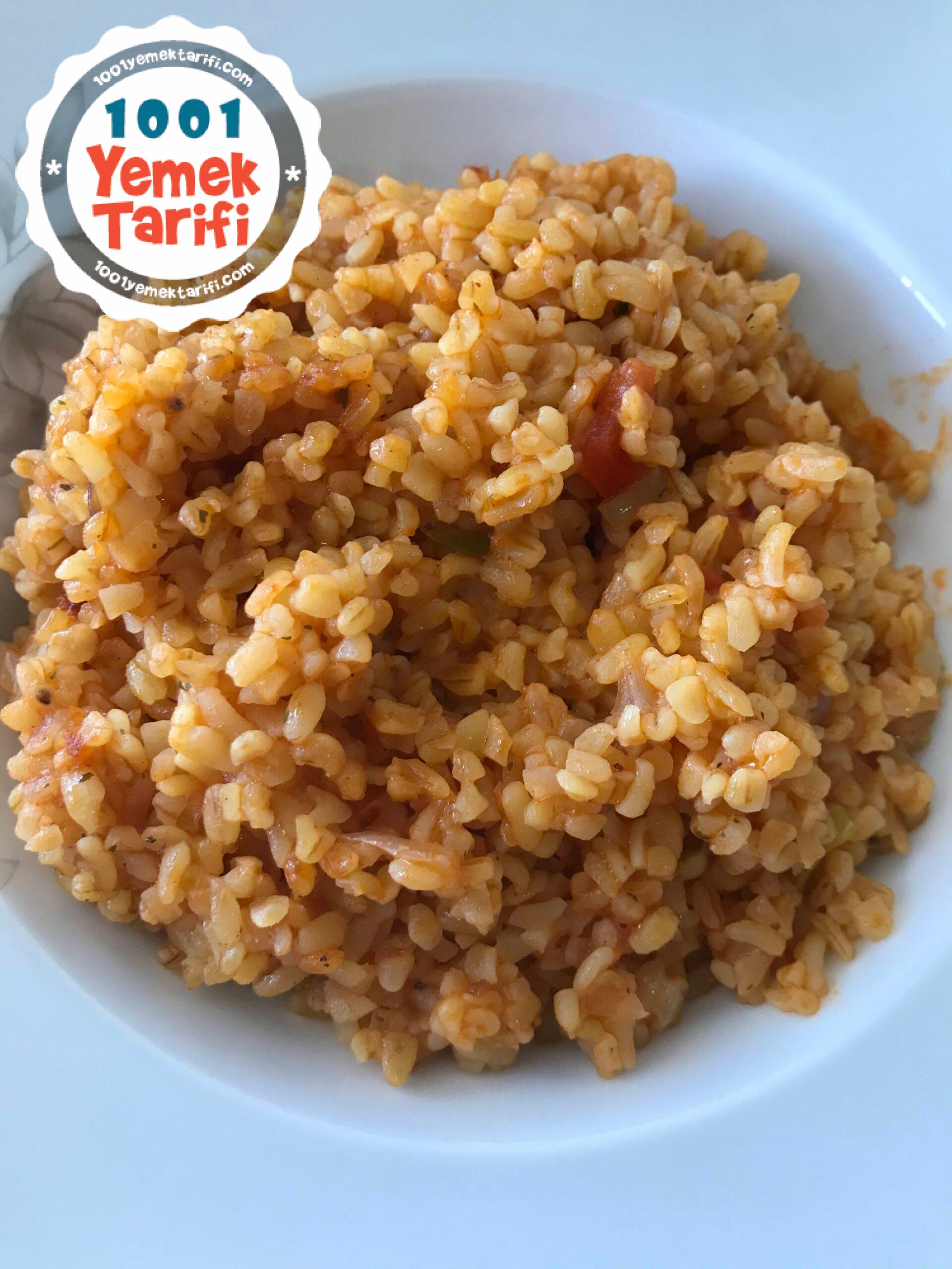 Fotoğraflı Tam Ölçülü: Sebzeli Bulgur Pilavı (meyhane pilavı)