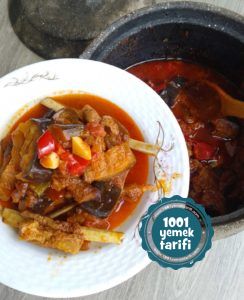 Etli Patlican Guveci-tarifi-gucek yapimi-nasil yapilir-kac kalori-nefis-1001yemektariifi