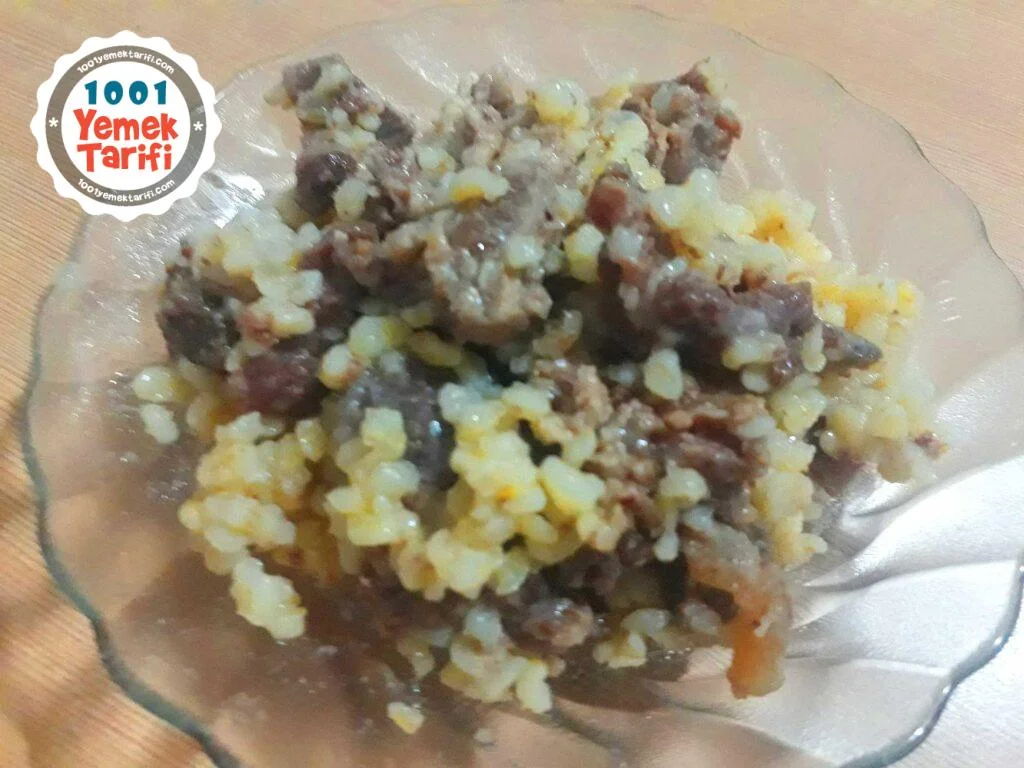 Etli Pilav yapımı
