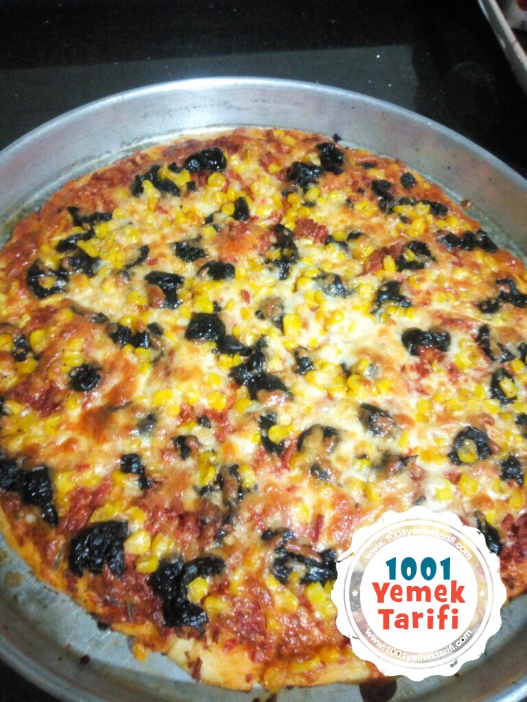 Ev Yapımı Pizza Tarifi- evde karışık pizza yapımı
