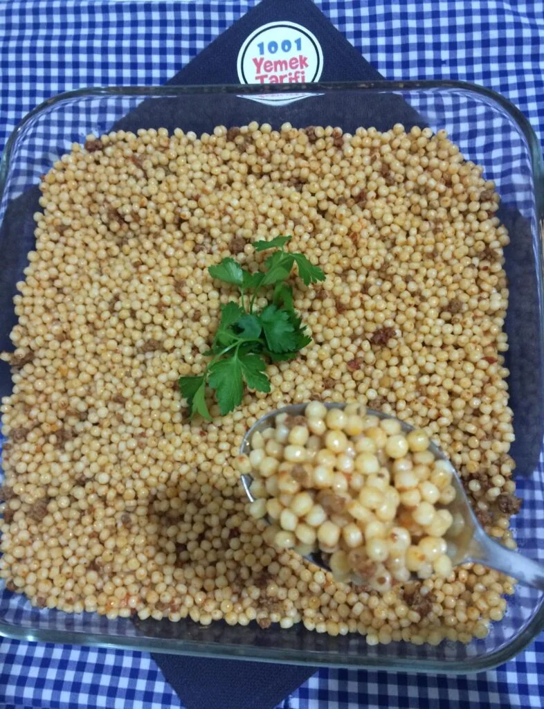 kuskus makarna yapımı