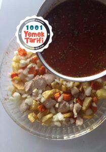 Fırında Sebzeli Tavuk yemeği