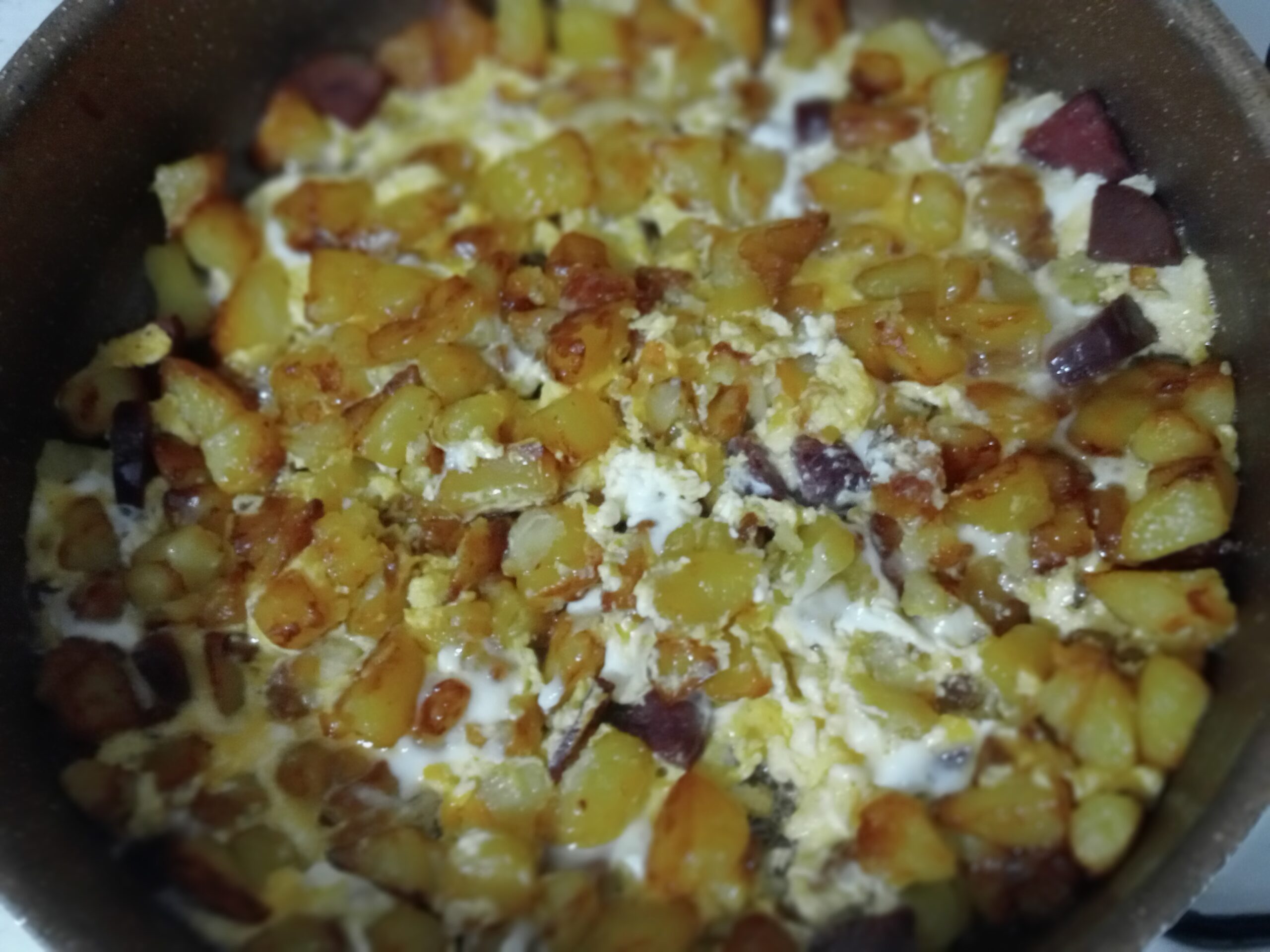 Patates Kavurması Sucuklu Yumurtalı
