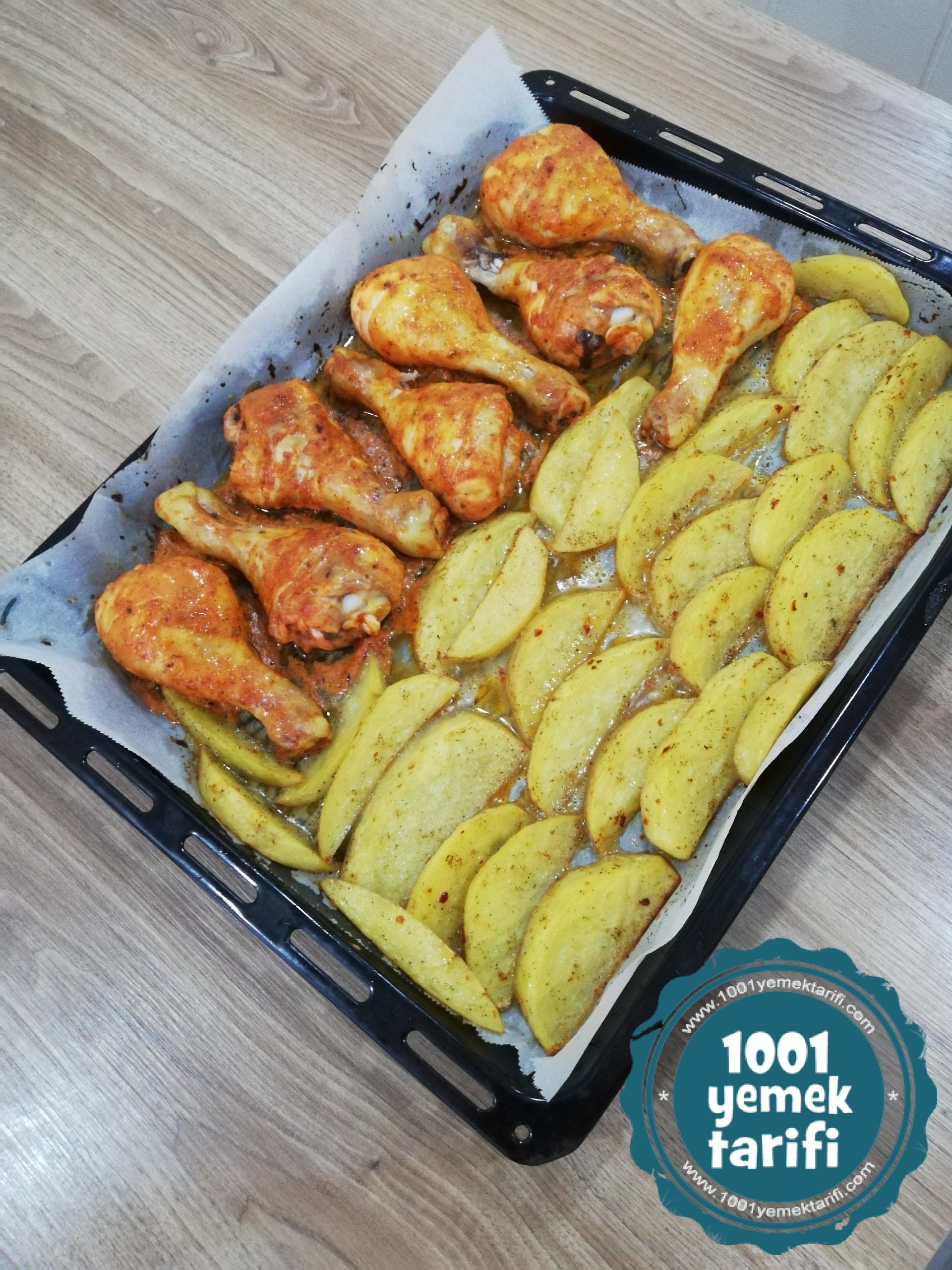 Firinda Baget Tavuk Ve Baharatli Patates 1001yemektarifi Firinda Baget Tavuk Ve Baharatli Patates 1001yemektarifi