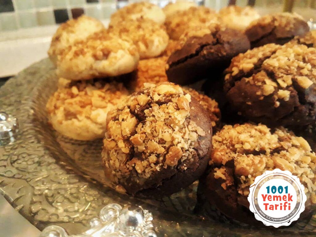 Cevizli Kurabiye Tarifi nasıl yapılır-kakaolu kurabiye yapımı-1001yemektarifi