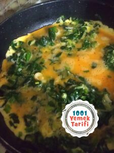 Pırasalı ve Ispanaklı Omlet Tarifi (Otlu omlet nasıl yapılır-kaç kalori) yapımı