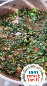 Kıymalı Ispanak Yemeği Tarifi yapımı