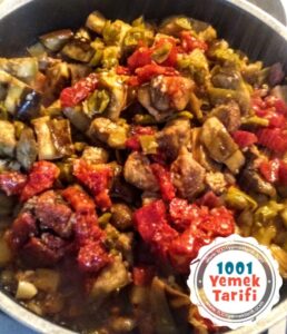 Sebzeli Türlü Kuşbaşı Sote Tarifi yapımı nasıl yapılır kaç kalori