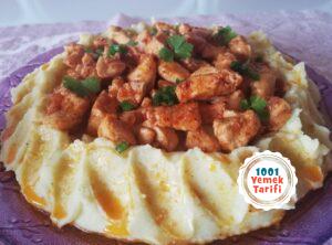 Tavuk Göğsünden Lokum Gibi Püreli Tavuk Kebabı