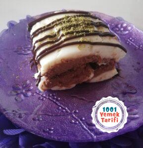 İki Çikolatalı Bisküvili Muhallebi Tarifi (bitter ve beyaz çikolatalı) kaç kalori