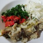 Közlenmiş patlıcan ve biber salatası