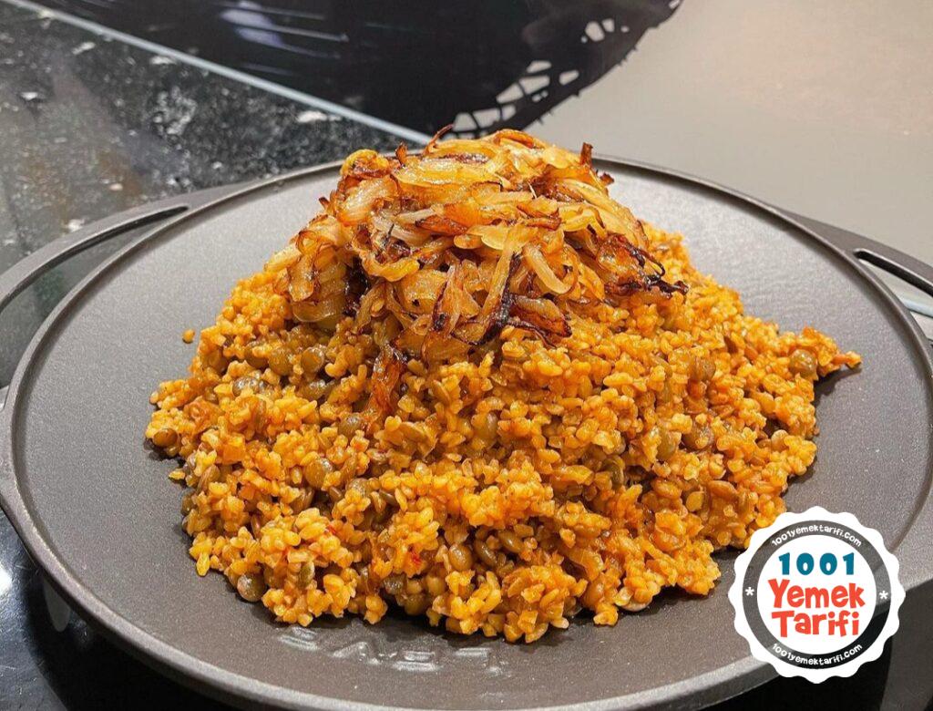 yeşil mercimekli bulgur pilavı tarifi nasıl yapılır
