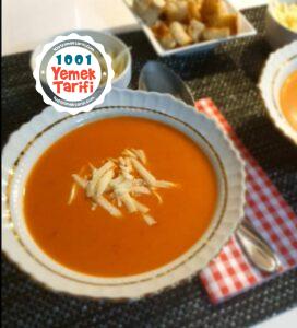 Sütlü Domates Çorbası tarifi nasıl yapılır-kaç kalori-resimli anlatım