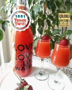 ev yapımı-Çilekli Limonata Tarifi-nasıl yapılır-kaç kalori