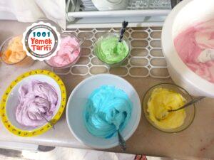 renkli cupcake yapımı