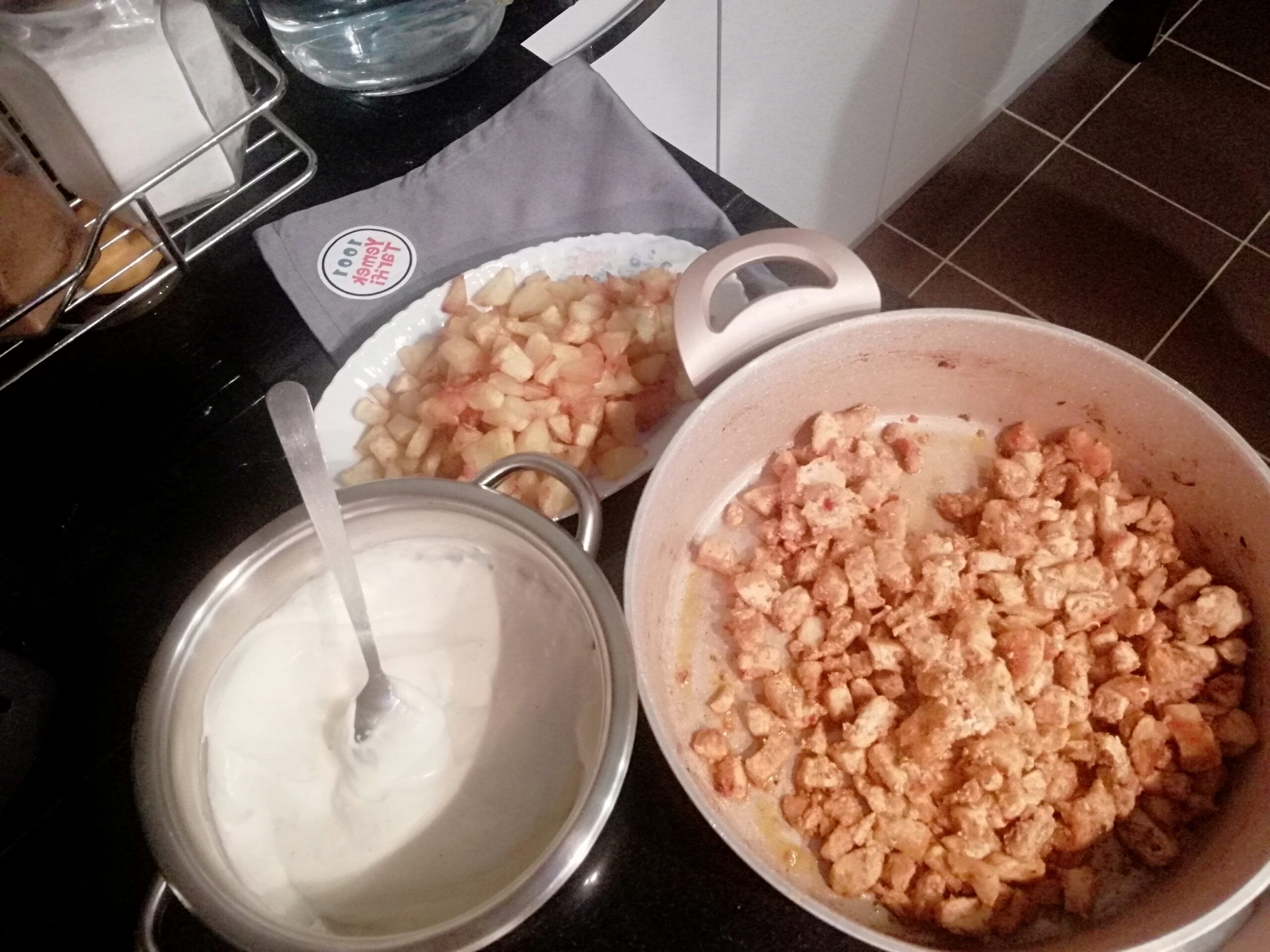 patates Tavuk yapımı