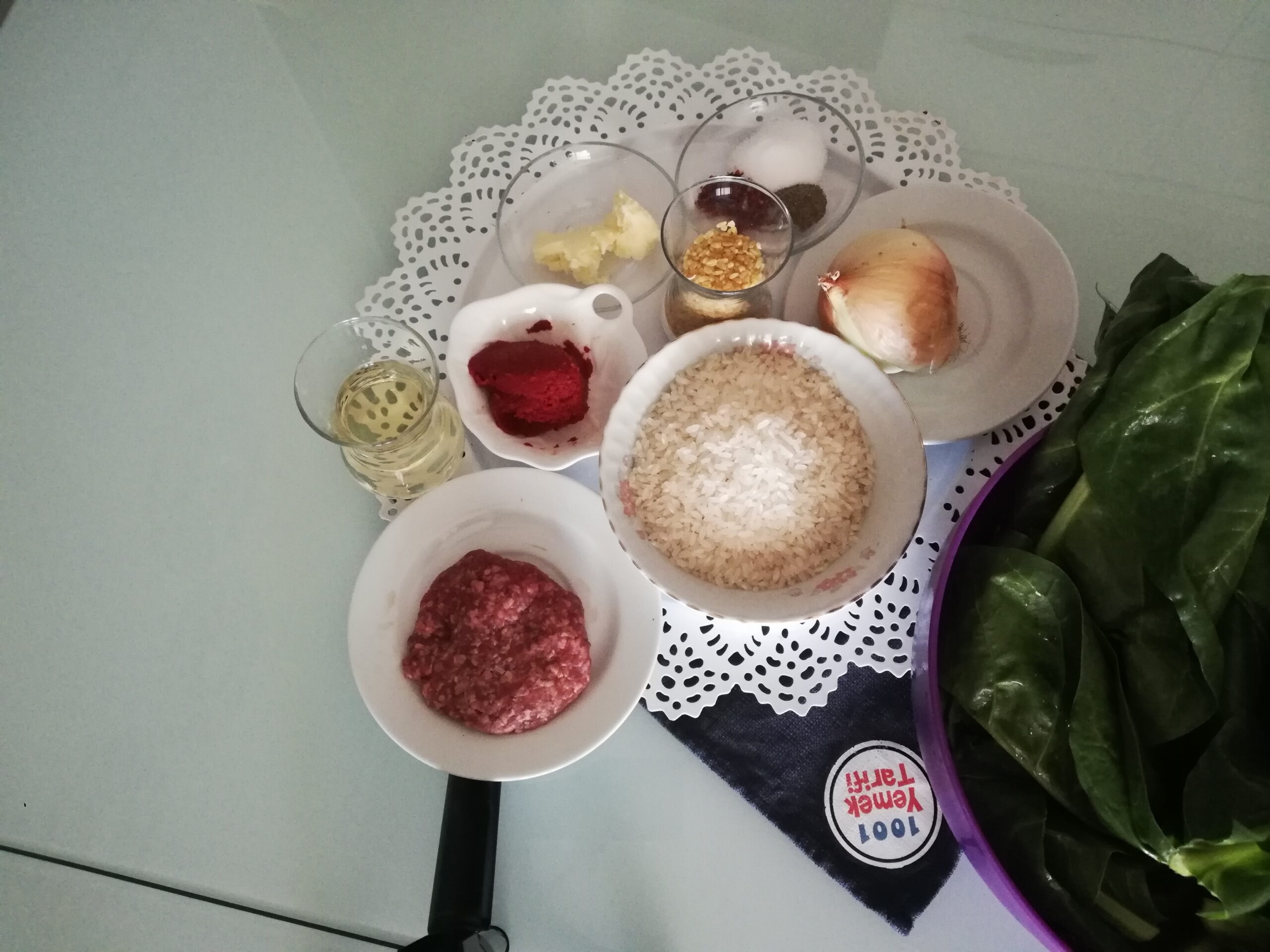 Pazı Sarması malzemeleri