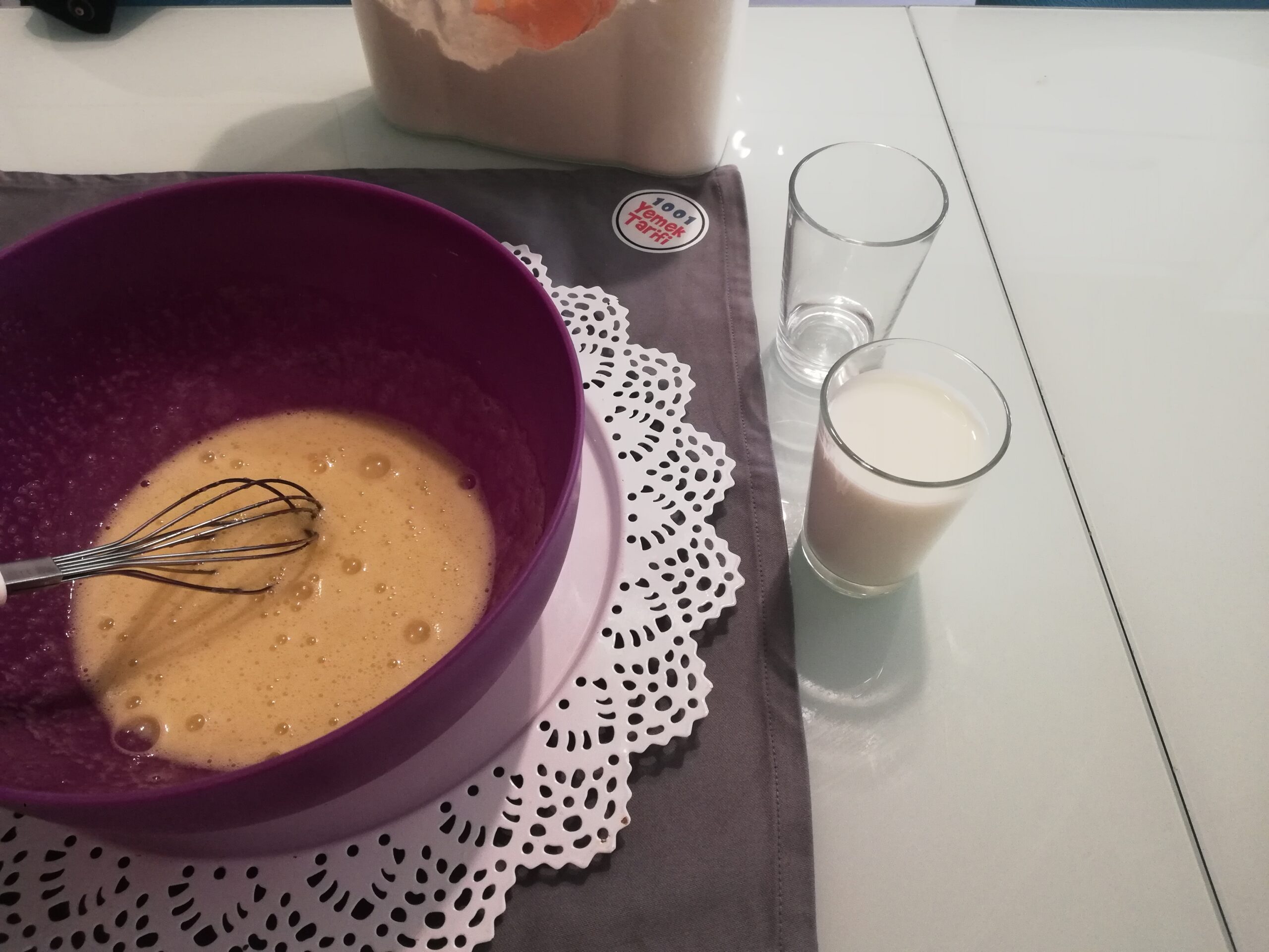 Ispanaklı Kek yapımı