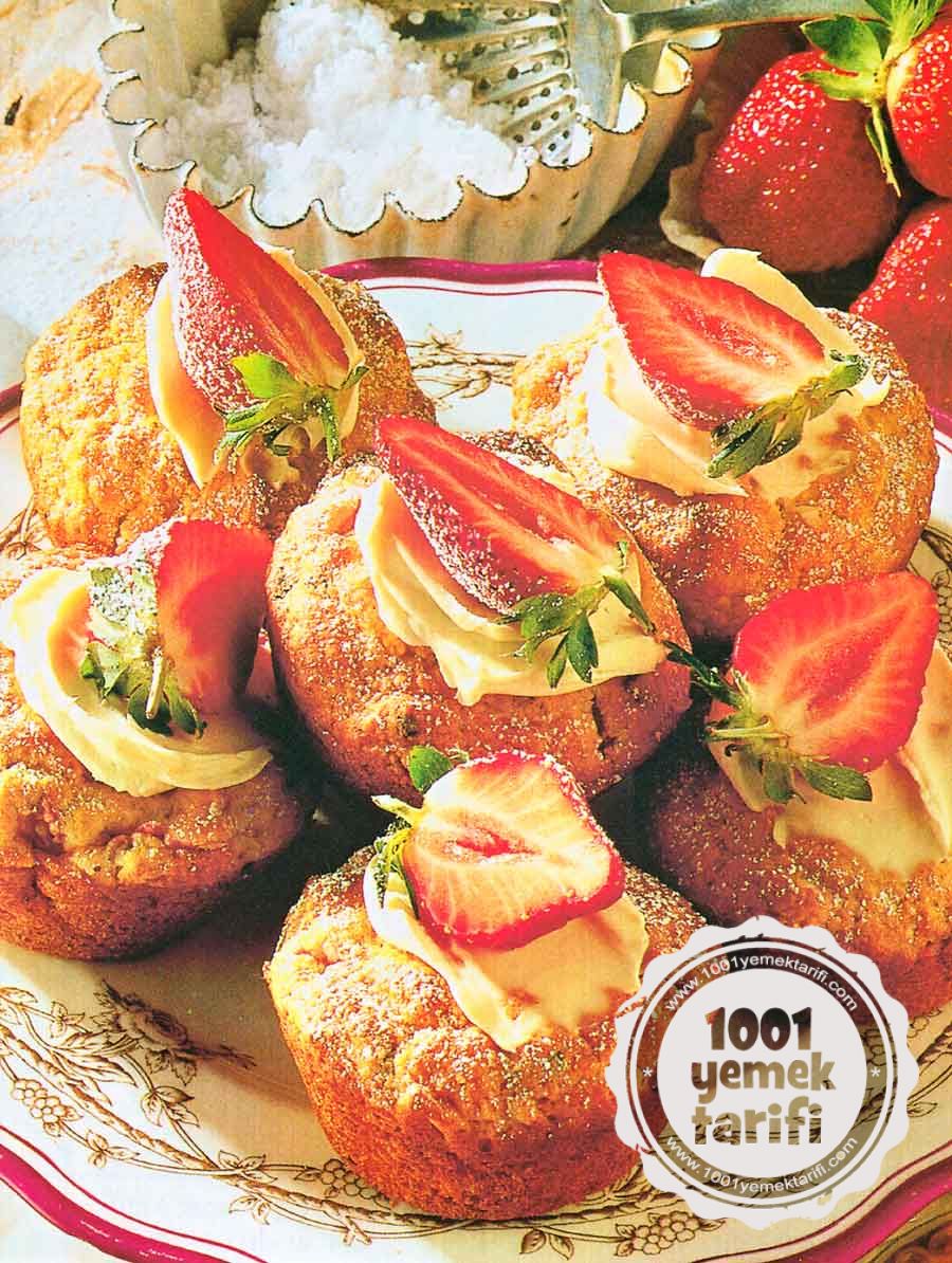 Muffin Tarifi Nefis Çilekli Muffin Kek Tarifleri (kaç kalori
