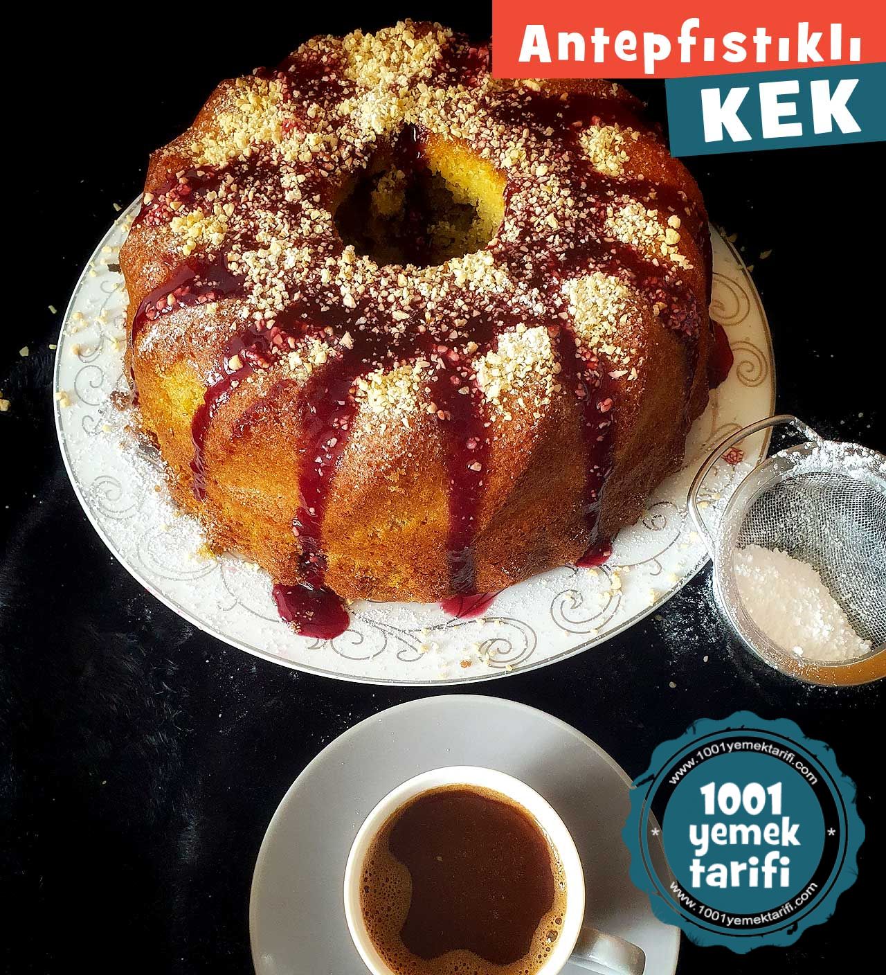 Nefis Antepfistikli Kek Tarifi nasil yapilir-kolay ev yapimi-kac kalori-puf noktasi-1001yemektarifi