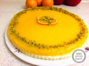 Portakalli Kremali irmik Tatlisi-nefis kolay ev yapimi irmik yapimi-nasil yapilir-1001yemektarifi