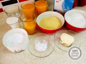 Portakalli-Kremali-irmik-Tatlisi-nefis-kolay-ev-yapimi-irmik-yapimi-nasil-yapilir-videolu tarif fotografli resimli-tarifler