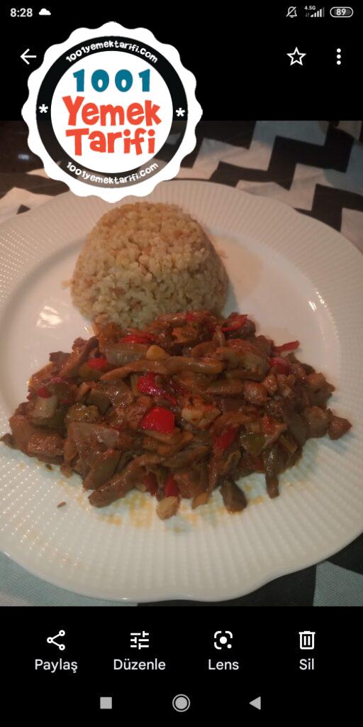 İstiridye mantarı kavurması