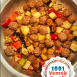 Tencerede sulu Kofteli Patlican Yemegi-1001yemektarifi-3