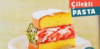 cilekli Kremali Pasta Tarifi-kac kalori-meyveli pasta yapimi yapilisi-nasil yapilir-ev yapimi kolay-nefis-1001yemektarifi