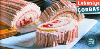 cilekli Rulo Pasta Tarifi Nasil Yapilir-kac kalori-cilekli yas pasta yapimi-yapilisi-nefis 1001yemektarifi-kolay